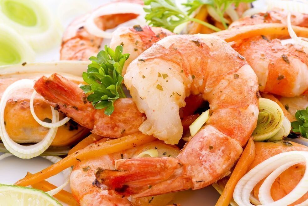The potency of shrimp and vegetables